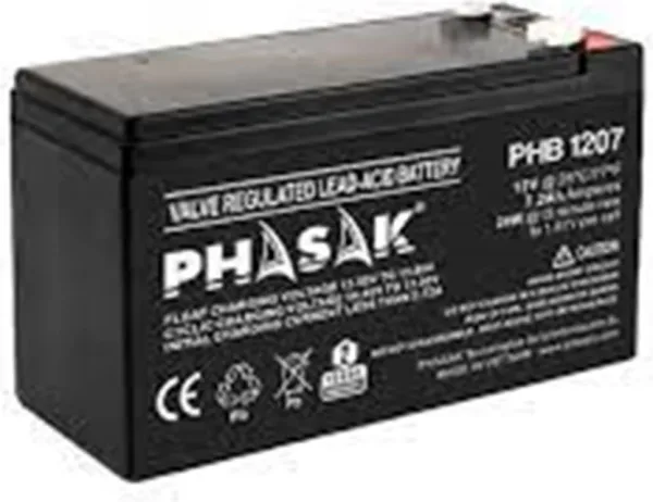 Batería Phasak PHB 1207 compatible con SAI/UPS PHASAK según especificaciones