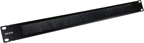 Guia de cable con cepillo phasak para rack armario 19 pulgadas pa 1901