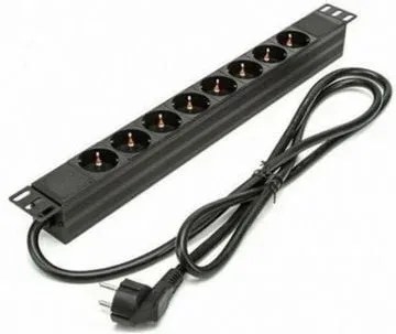 Regleta phasak 8 tomas armario rack 19 pulgadas 1.8m negro bns 3518