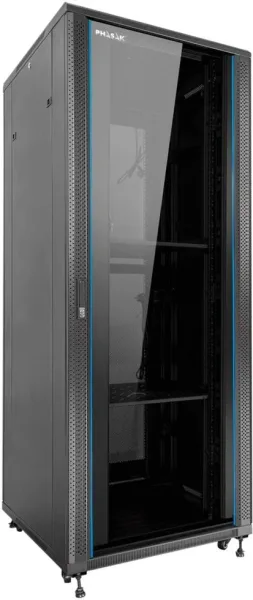 Armario rack de suelo 19 pulgadas phasak pro 37u negro 800x800 montado pho 8837