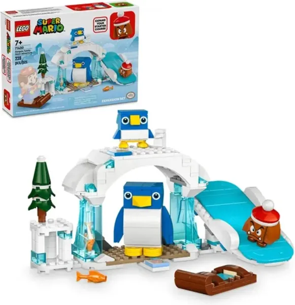 Lego super mario set de expansion: aventura en la nieve de la familia pingui