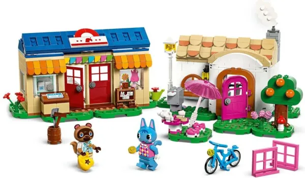 Lego animal crossing mininook y la casa de minina