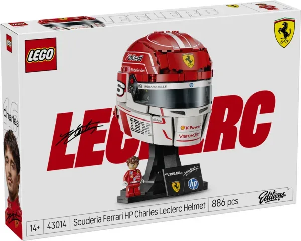 Lego scuderia ferrari hp casco de charles leclerc