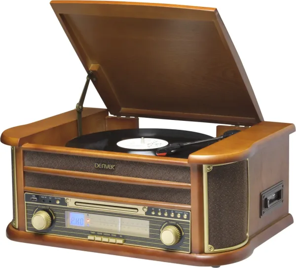 Denver Girad Retro 33 a 78 Rpmfm Cd USB Cassette Altavoces
