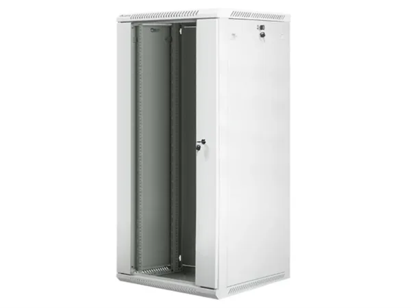 Aramrio Lanberg Mural Rack 19" 27U/600X600 Flat Pack Puerta Cristal Gris