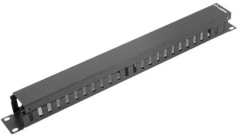 Organizador de Cables Lanberg Metalico 1U Tipo a Rack 19 Negro