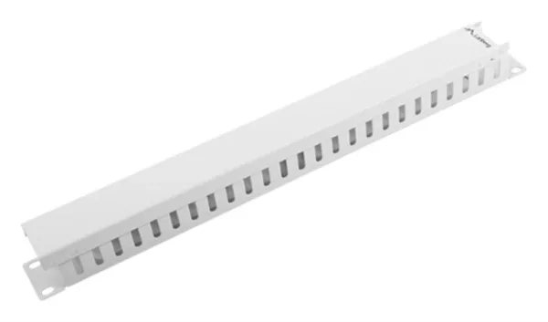 Organizador de Cables Lanberg Metalico 1U Tipo a Rack 19 Gris