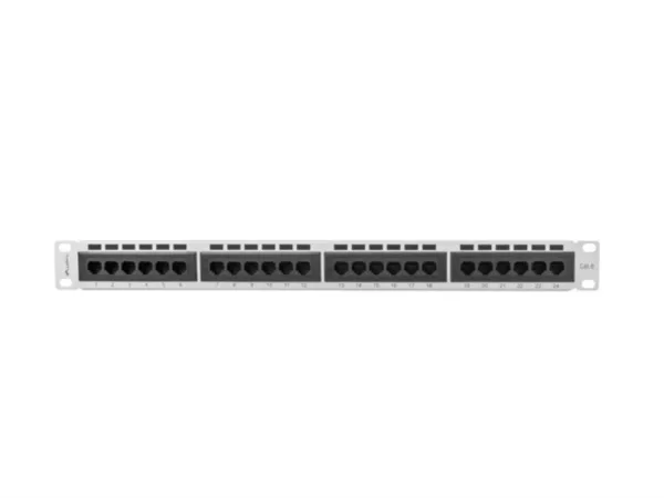 Patch Panel Lanberg Cat.6 Utp 24 Puertos 1U Rack 19" Gris