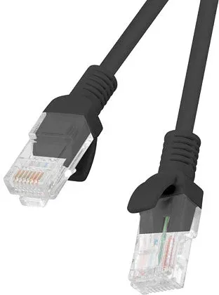 Cable Red Lanberg Latiguillo Cat.5E Utp 1M Negro Fluke  Passed