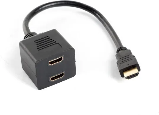 Adaptador lanberg HDMI macho -  HDMI hembra x2 splitter 20cm