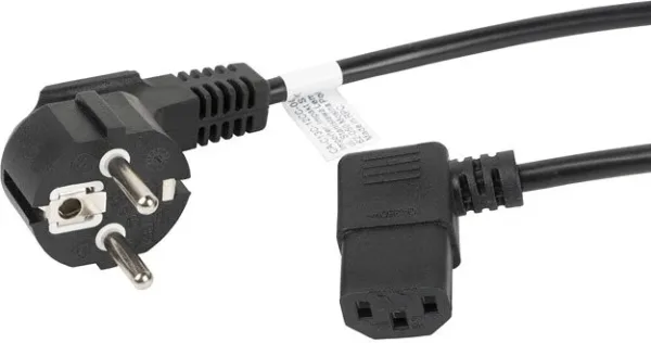Cable de alimentacion lanberg schuko cee 7 - 7 a iec320 c13 acodado 1.8m