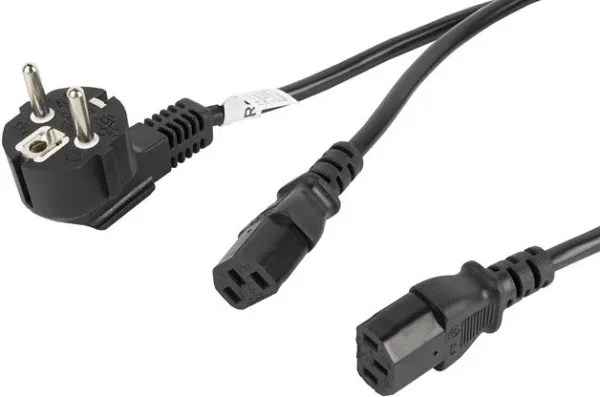 Cable de alimentacion lanberg schuko cee 7 - 7 a 2x iec320 c13 2m