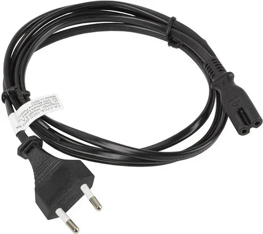 Cable lanberg de alimentacion ocho cee 7 - 16 a iec320 c7 euro (radio) negro 1.8 m