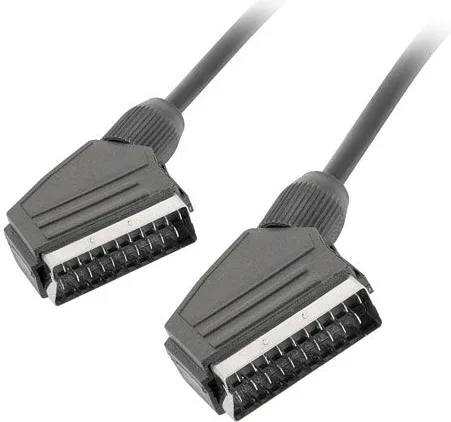 Cable euroconector lanberg macho - macho 1.8m