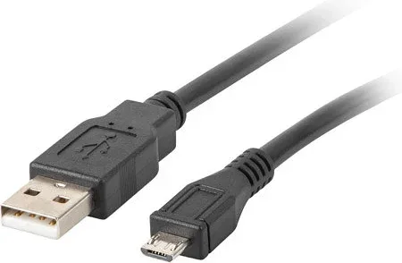 Cable USB lanberg 2.0 macho -  micro USB macho 1.8 m negro