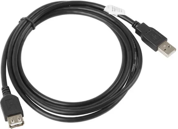 Cable alargador lanberg USB 2.0 macho hembra 1.8m negro