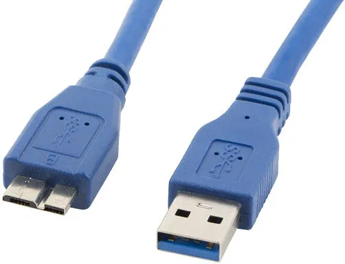 Cable USB lanberg 3.0 macho - micro USB macho 0.5m azul