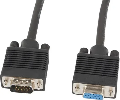 Cable lanberg VGA macho hembra ferrita negro 1.8 m