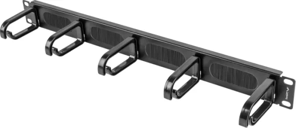 Organizador de cables lanberg 5 anillos 19 pulgadas 1u tipo b negro