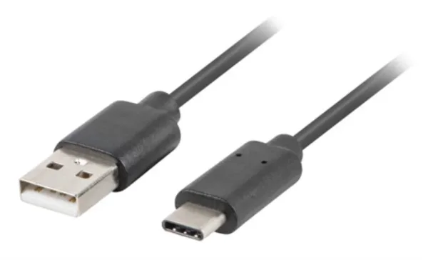 Cable USB Lanberg 2.0 Macho/USB C Macho 0.5M Negro