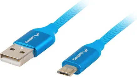 Cable USB lanberg 2.0 macho - micro USB macho quick charge 3.0 1m azul