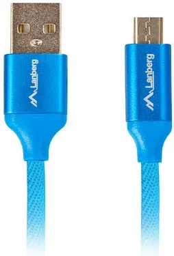 Cable USB lanberg 2.0 macho - micro USB macho quick charge 3.0 1.8m azul