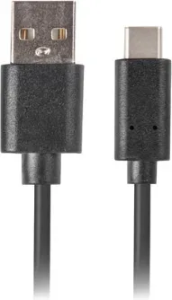 Cable USB lanberg 2.0 macho -  USB tipo c macho quick charge 3.0 0.5m negro
