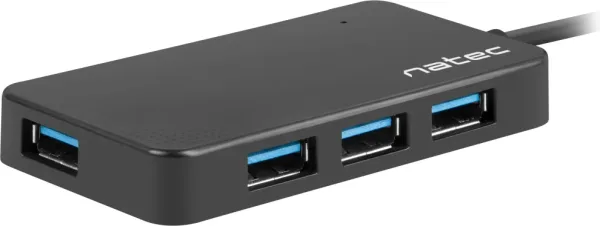 Hub Natec Month 4 Puertos USB 3.0 Negro