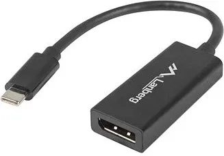 Adaptador USB lanberg USB tipo c m 3.1 a DisplayPort h 15cm negro
