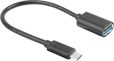 Adaptador USB lanberg USB tipo c m 3.1 a USB tipo a h 15cm otg negro
