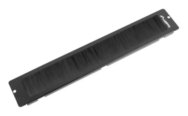 Panel Cepillo para Entrada Cable Rack 19" Suelo Negro