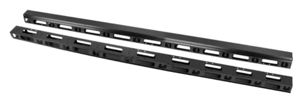 Panel Organizador de Cables Vertical Rack 19" 47U Suelo Negro 2 Piezas