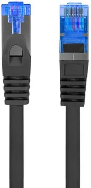 Cable red lanberg latiguillo cat.6a s - ftp lszh cca 0.5m negro fluke passed