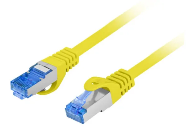 Cable Red Lanberg Cat.6A S/Ftp Lszh Cca 1M Amarillo Fluke Passed