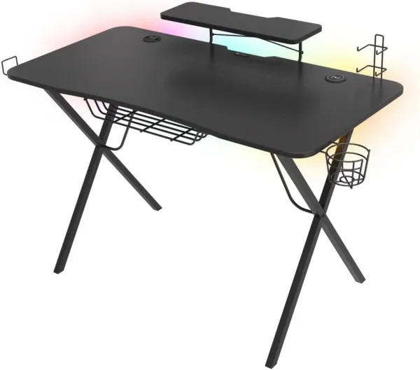 Mesa Gaming Genesis Holm 300 RGB Negro Carbono