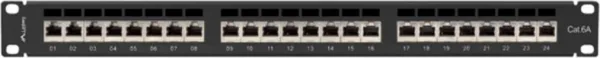 Patch panel lanberg 24 puertos 1u cat.6a ftp 19 pulgadas negro