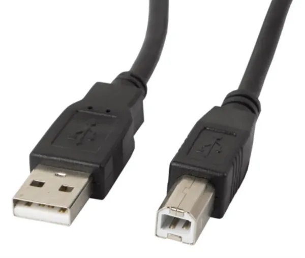 Cable Lanberg Impresora USB Macho a USB Macho con Ferrita Negro 0.5 M