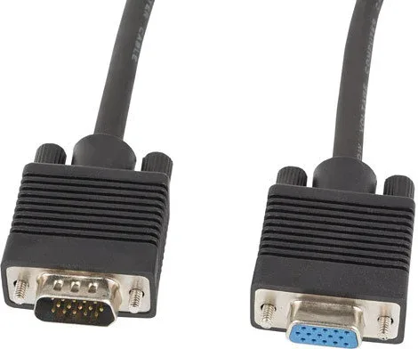 Cable lanberg VGA macho hembra ferrita negro 5 m