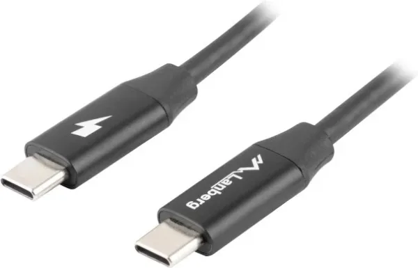 Cable USB lanberg 2.0 macho - USB tipo c macho quick charge 4.0 1.8m negro
