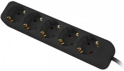 Regleta Lanberg 5 Tomas Schuko Negra 3M