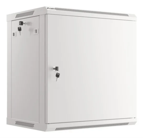 Armario Rack 19" Mural 12U/600X450 para Automontaje con Puerta Metalica Gris
