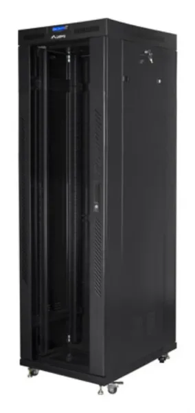 Armario Lanberg Rack 19" 42U 800X800 Flat Pack Negro Puerta Cristal con LCD