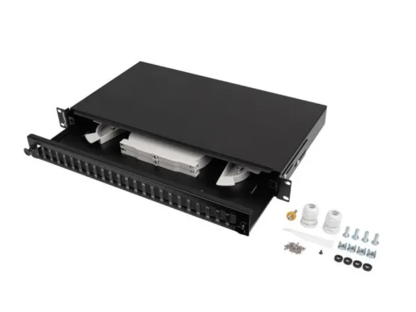Patch Panel Lanberg 1U 19" Fibra Optica 24 Pts Sc Duplex o 24 Lc Quad Bk+Acc