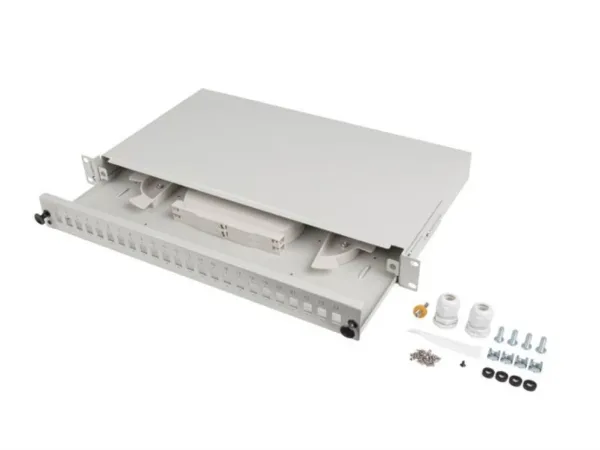 Patch Panel Lanberg 1U 19" Fibra Optica 24 Pts Sc Simplex o 24 Lc Duplex Gr+Acc