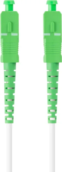 Cable de Fibraoptica Lanberg 20M Mono Sc/Apc-Sc/Apc Simplex G657B3 Lszh Blanc
