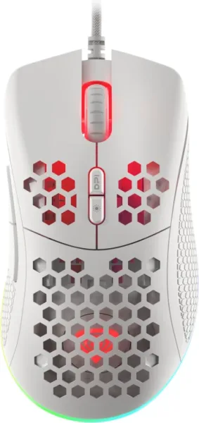 Raton Gaming Genesis Krypton 555 RGB Sensor Pmw3333 8000 Dpi Blanco