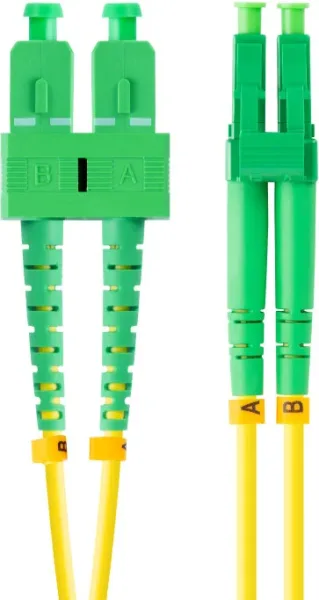 Latiguillo fibra optica sc - apc a lc - apc lanberg 2m mono duplex g657a1 lszh amarillo