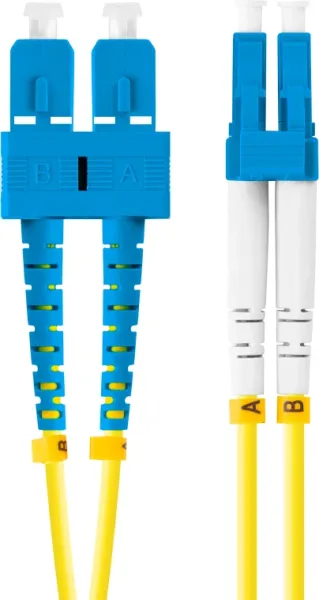 Cable de Fibraoptica Lanberg 1M Mono Sc/Upc-Lc/Upc Duplex G657A1 Lszh Amarill