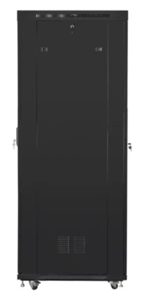Armario Lanberg Rack 19? 27U 800X1000 Flat Pack Negro Puerta Perforada con LCD