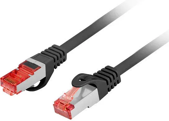 Cable red lanberg latiguillo cat.6 s - ftp lszh cu 0.25m negro fluke passed